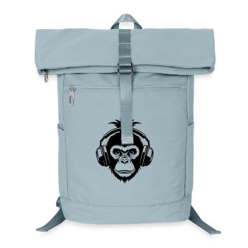 Affenkopf Ananasfrisur Kopfhörer DJ Groove Shirt - Laptop-Rucksack  - Eisblau - Vorne