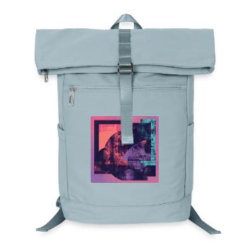 Neon Kollage Geometrische Muster - Laptop-Rucksack  - Eisblau - Vorne