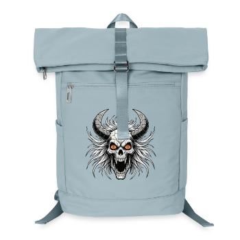 Devil skull with horns - Laptop Backpack - ice blue - Front