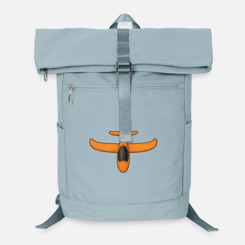 Illustration en vue du dessus de Orange Flyer Sac à dos ordinateur