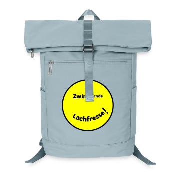 Zwinkernde Lachfresse - Laptop-Rucksack  - Eisblau - Vorne