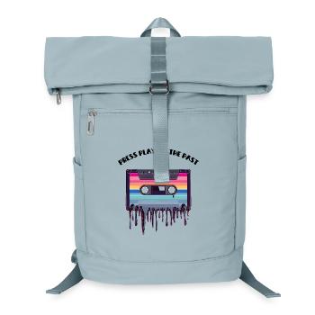 Retro Cassette Tape - Press Play on the Past - Laptop Backpack - ice blue - Front