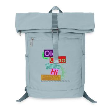 Variety of languages Colored greeting design - Laptop Backpack - ice blue - Front