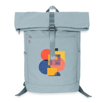 Geometrische Retro-Formen — Kühne abstrakte Kunst - Laptop-Rucksack  - Eisblau - Vorne