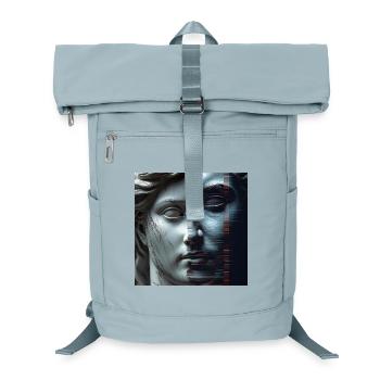 Antiquity meets glitch - Laptop Backpack - ice blue - Front