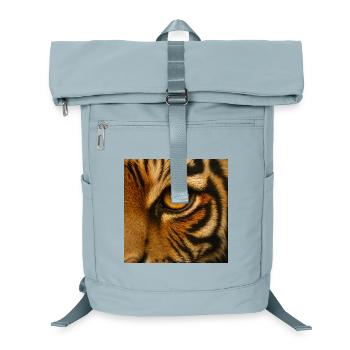 Tier - Tiger, Nahaufnahme des Auges - Laptop-Rucksack  - Eisblau - Vorne