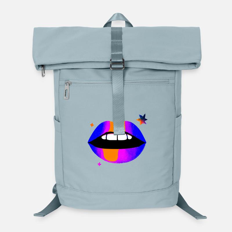 Lèvres arc-en-ciel néon Sac à dos ordinateur