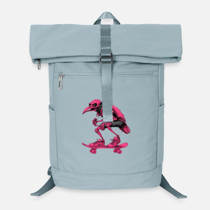 Néon patineur squelette oiseau Sac à dos ordinateur