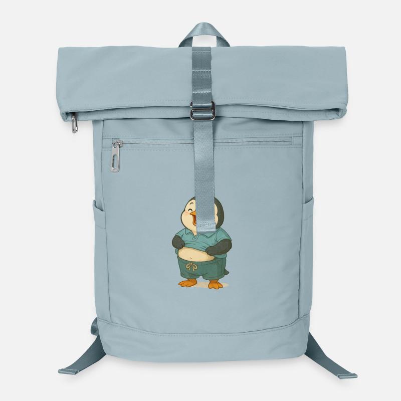 Pingouin heureux avec ventre Sac à dos ordinateur