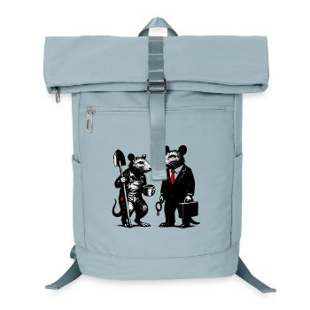 Worker Rat and Office Rat - Laptop Backpack - ice blue - Front