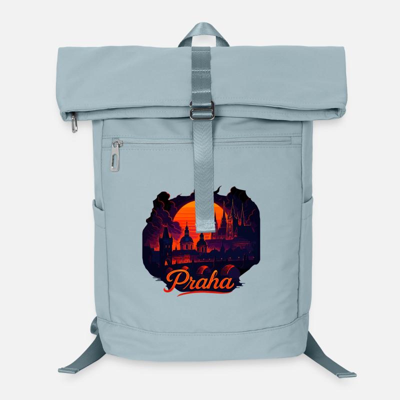 Praha Abendlicht Skyline Abendrot Geschenk Laptop-Rucksack 