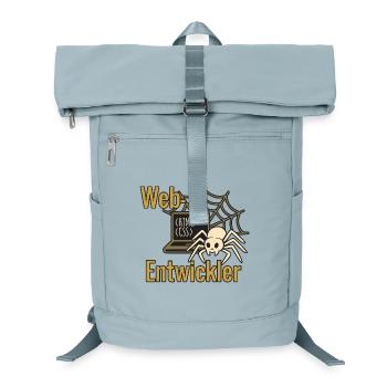 Web-Entwickler - Halloween 2025 - Laptop-Rucksack  - Eisblau - Vorne
