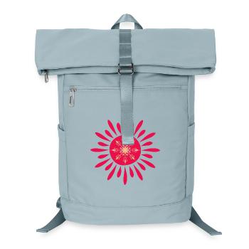 Red Floral Dawn - Laptop Backpack - ice blue - Front
