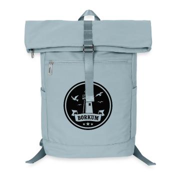 Leuchtturm Borkum Maritimes Emblem - Laptop-Rucksack  - Eisblau - Vorne