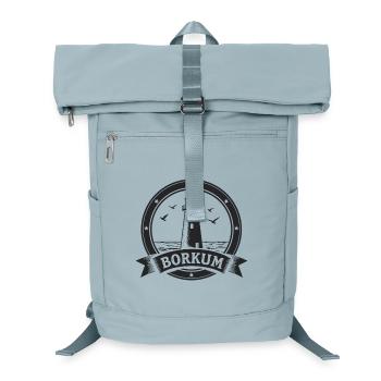 Leuchtturm Borkum Maritimes Emblem - Laptop-Rucksack  - Eisblau - Vorne