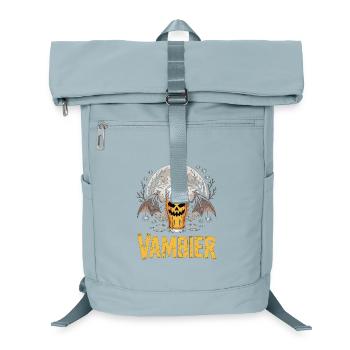 Vampir Bier-Motiv unter Mondschein - Laptop-Rucksack  - Eisblau - Vorne