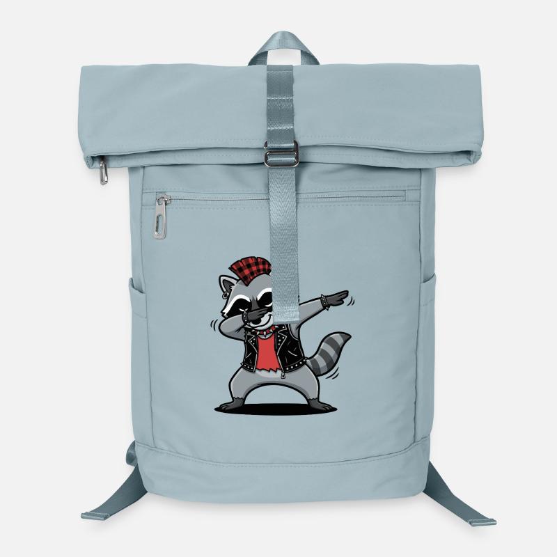 Punkrock Waschbär – DAB Move im Comic Style Laptop-Rucksack 