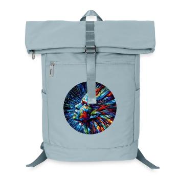 Geometrischer bunter Schrei - Laptop-Rucksack  - Eisblau - Vorne