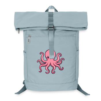 Pink Octopus Charming Cartoon - Laptop Backpack - ice blue - Front