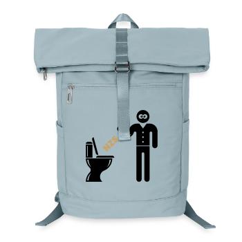 NZS Into the Toilet, Into the Toilet! Opposite Right POS 2C - Laptop Backpack - ice blue - Front