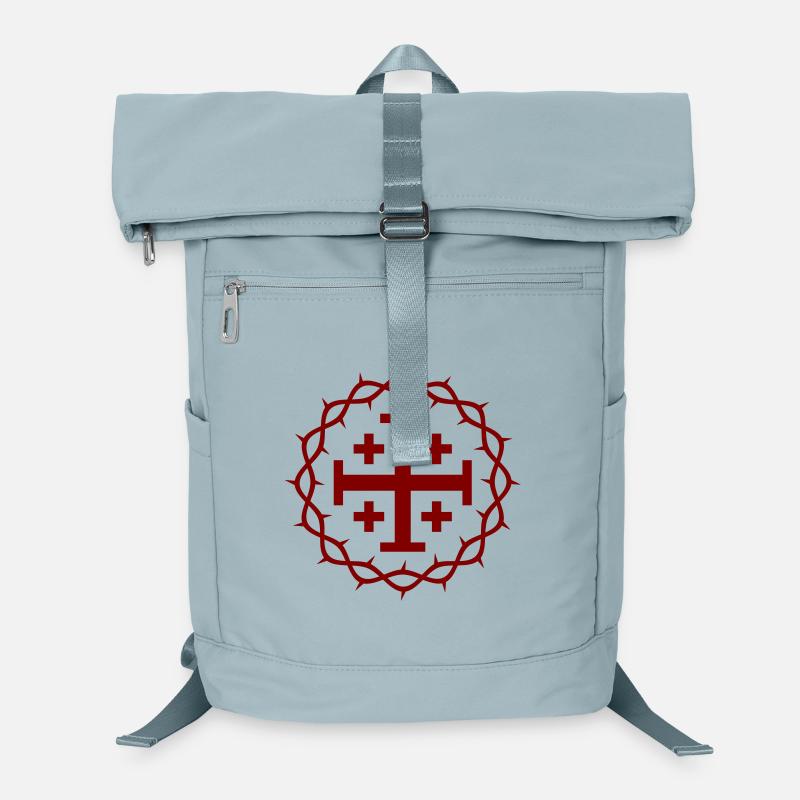 Croix de Jérusalem et couronne d’épines Sac à dos ordinateur