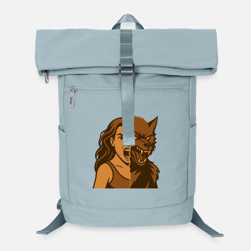 Mensch Werwolf Dualität Laptop-Rucksack 