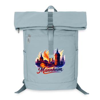 Mannheim City Silhouette Magnificent Gift - Laptop Backpack - ice blue - Front