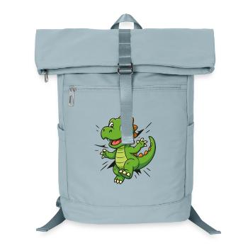 Süßer Comic Dino –  Kinder & Dinosaurier Fans - Laptop-Rucksack  - Eisblau - Vorne