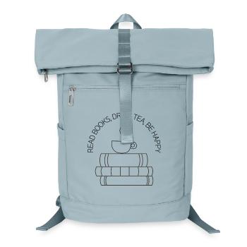 Lesen, Tee & Glück – Design - Laptop-Rucksack  - Eisblau - Vorne
