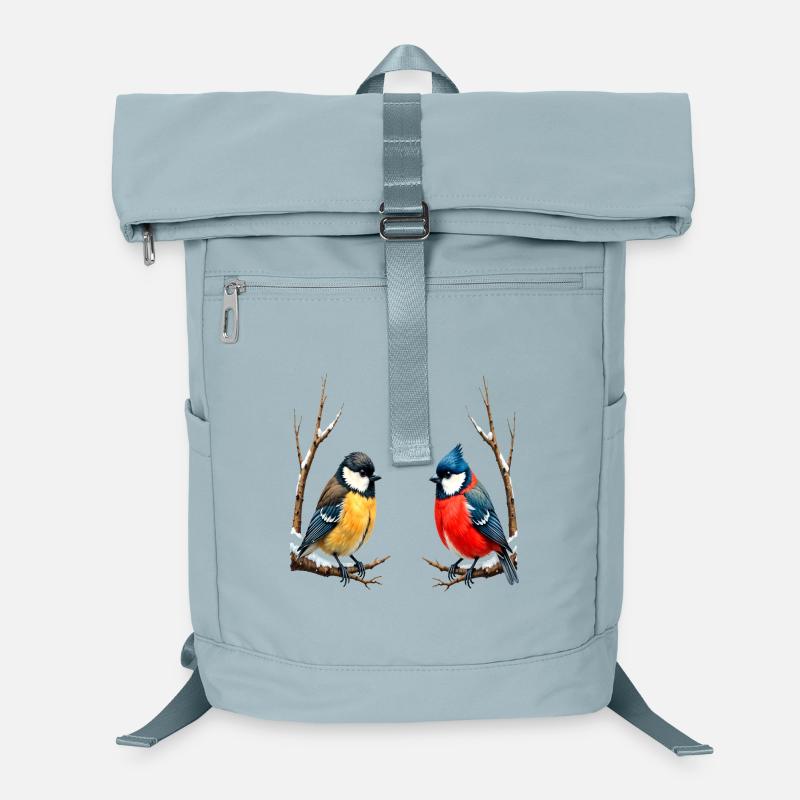 Twin Songbirds in Winter Laptop Backpack