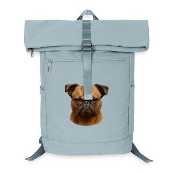 Grim Pug Head Illustration - Laptop Backpack - ice blue - Front