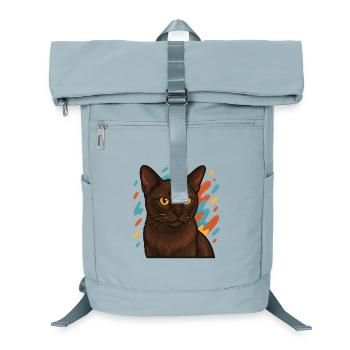 Burmese cat with colorful background - Laptop Backpack - ice blue - Front