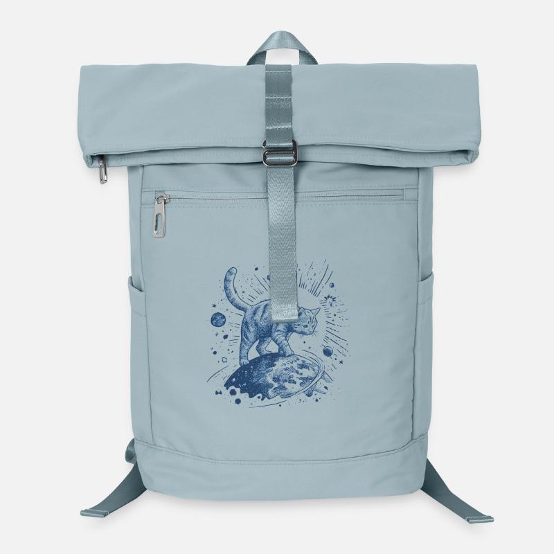 Blue Space Tiger - Cat Walking in Space Laptop Backpack