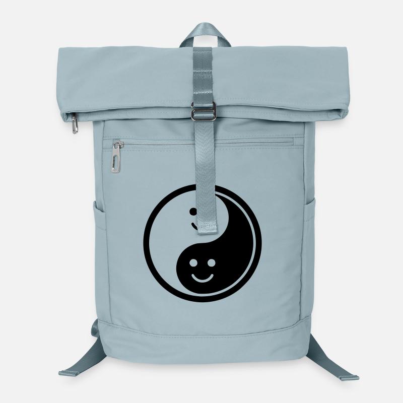 Yin Yang avec Smileys | Symbole de solde positif Sac à dos ordinateur