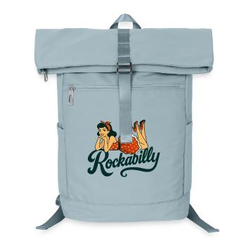 Rockabilly Pin-Up Woman 50s Reclining Petticoat - Laptop Backpack - ice blue - Front