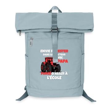 Boys' T-shirt Tractor School Farmer - Laptop Backpack - ice blue - Front