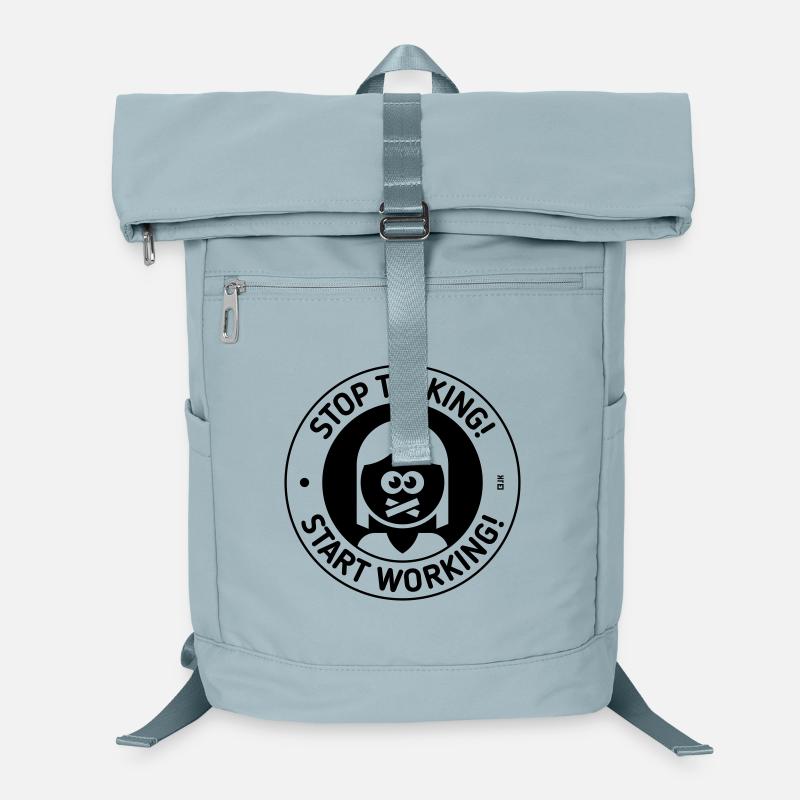 Stop Talking! Start Working! (Woman / Black) Laptop Backpack