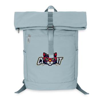 Chat avec des lunettes rouges Logo - Sac à dos ordinateur - bleu glacier - Devant