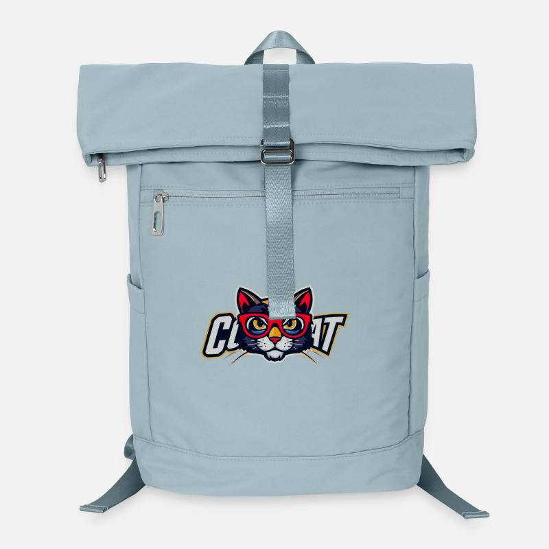 Chat avec des lunettes rouges Logo Sac à dos ordinateur
