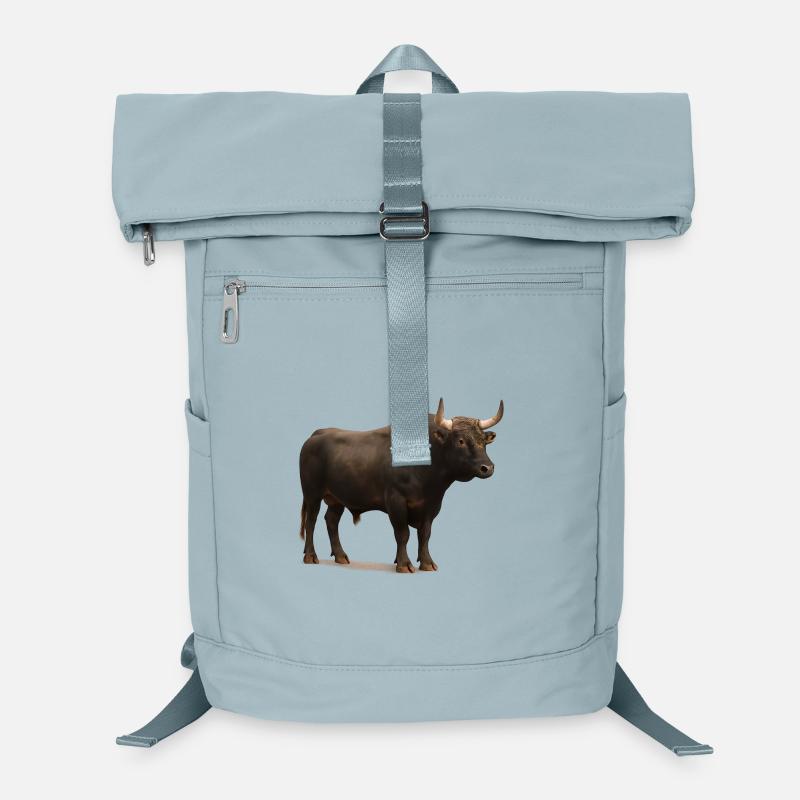 Dunkler Wasserbüffel Illustration Laptop-Rucksack 