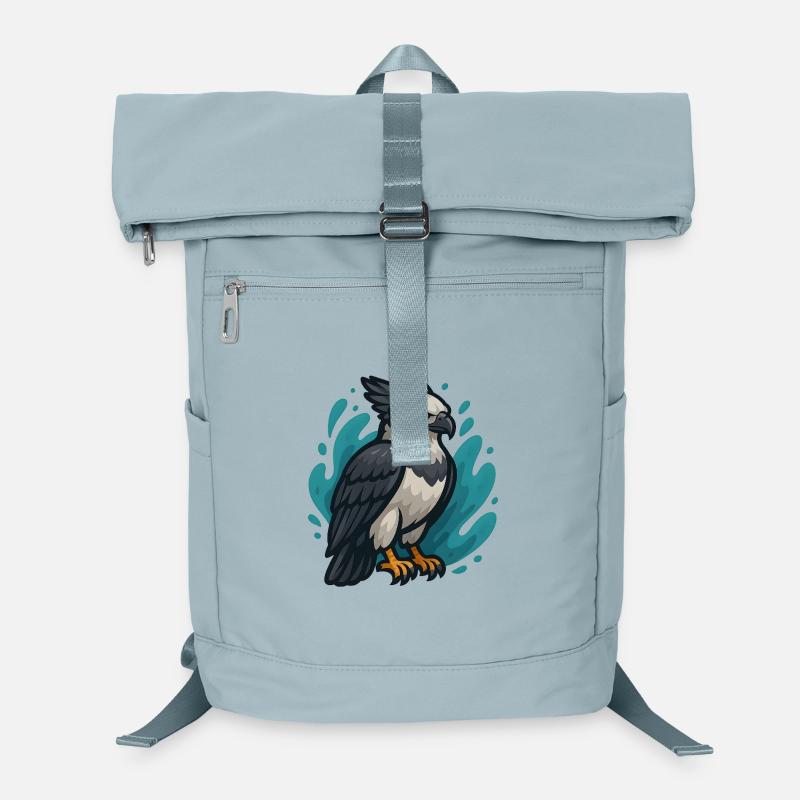 Harpy eagle with turquoise spray Laptop Backpack