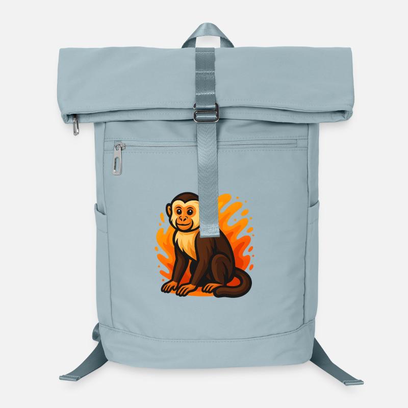 Brand Capuchin Monkey Cartoon Design Laptop Backpack