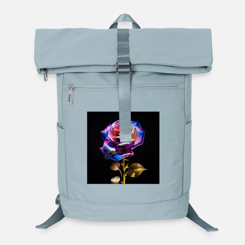 Metallic Rainbow Rose Laptop Backpack