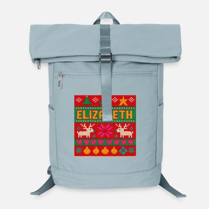 Festive Name Elizabeth Ugly Chrismas Style, Xmas  Laptop Backpack
