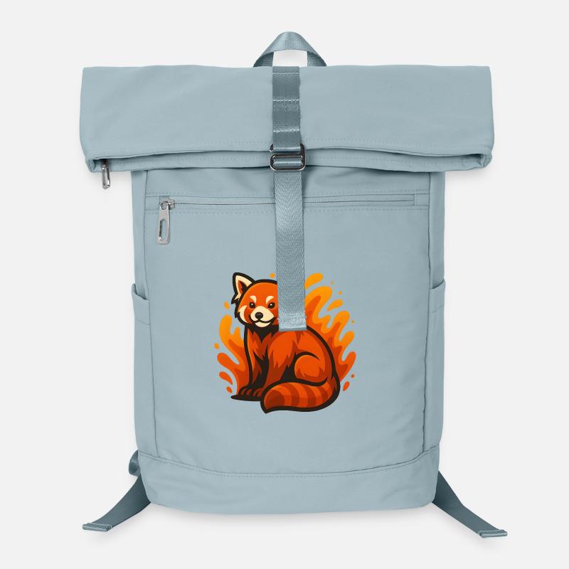 Brennender Roter Panda Laptop-Rucksack 