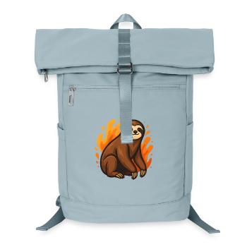 Flammendes Faultier - Laptop-Rucksack  - Eisblau - Vorne