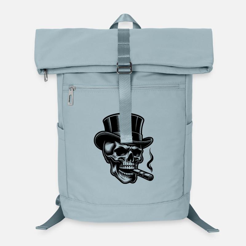 Crâne audacieux avec chapeau haut de forme élégant Sac à dos ordinateur