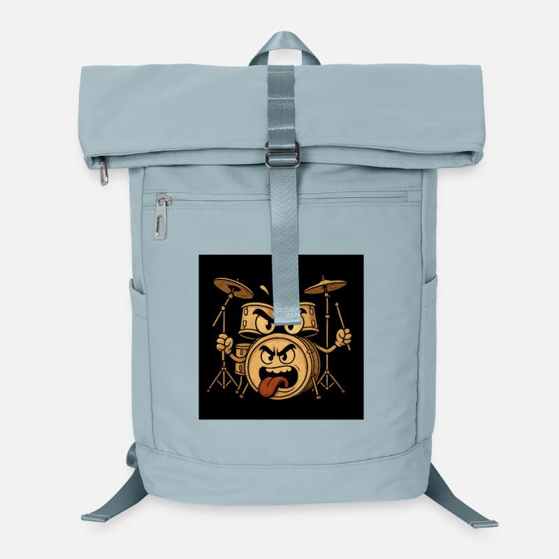 Angry Drum Monster - Laptop Backpack - ice blue