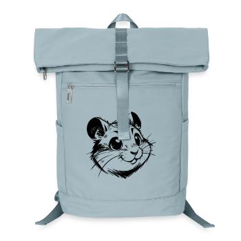 Knuffiger Hamster mit fröhlichen lebhaften Augen - Laptop-Rucksack  - Eisblau - Vorne