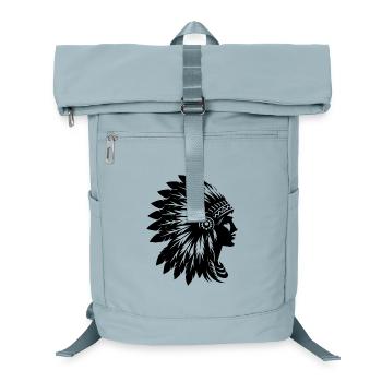 Eleganter Kopfschmuck mit Gesicht im Profil - Laptop-Rucksack  - Eisblau - Vorne